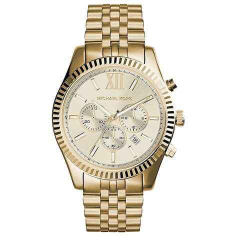 men's gold tone michael kors watch|michael kors chronograph gold.